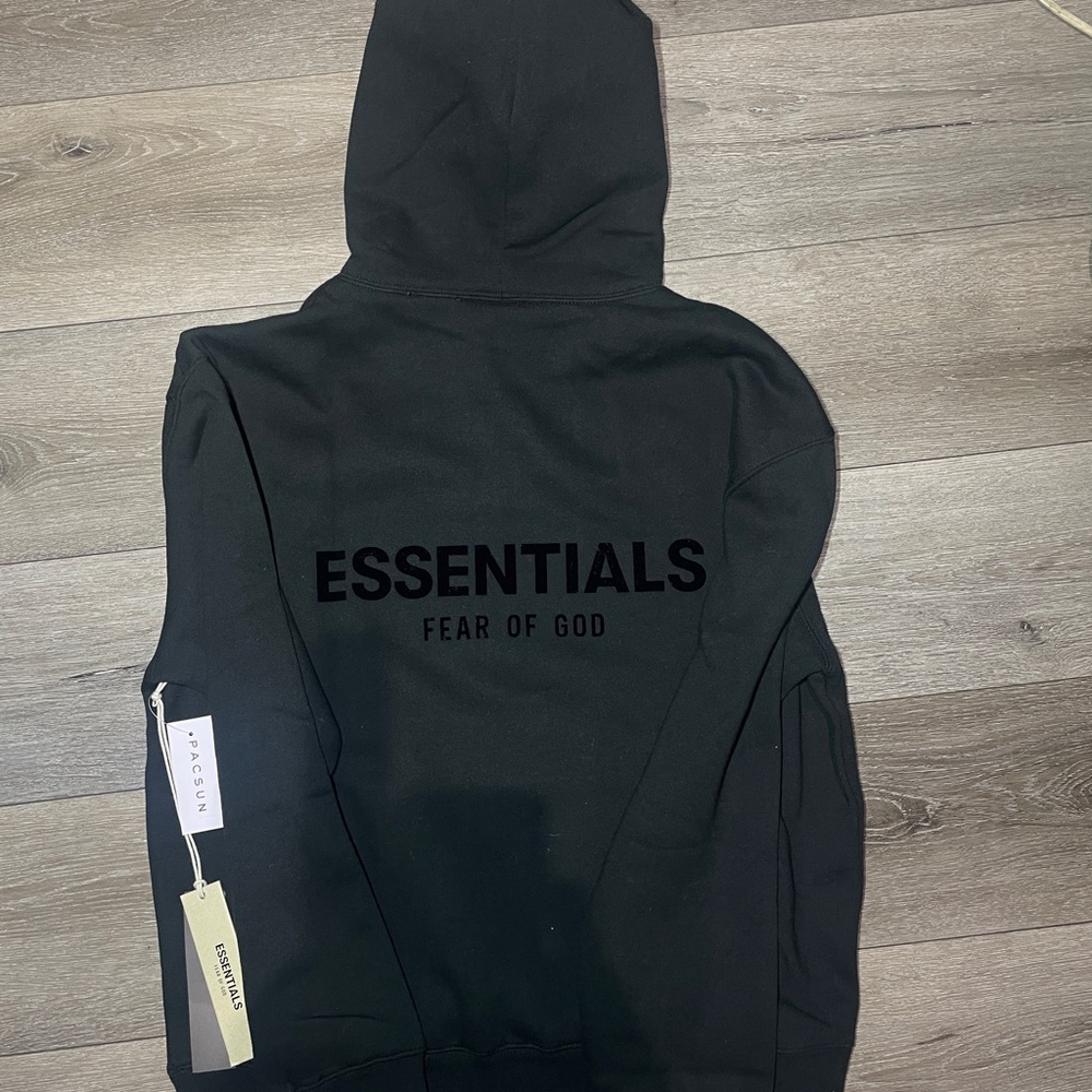 Fear of God Essentials Men's Black Crewneck Hoodie
